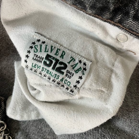 Custom Vintage silver tab Levi’s 512 chainside jeans🌟 - Picture 9 of 10